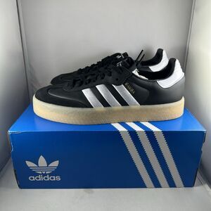 NEW Adidas Sambae Samba ID0436 Sneakers Women Size 9.5 Black Platform Shoes $110